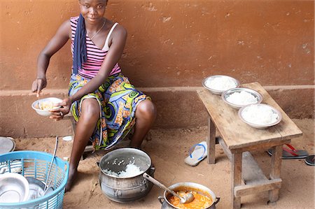 African meal, Lome, Togo, West Africa, Africa Stock Photo - Rights-Managed, Code: 841-06032407