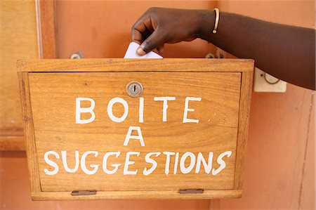 Suggestion box, Lome, Togo, West Africa, Africa Stock Photo - Rights-Managed, Code: 841-06032427