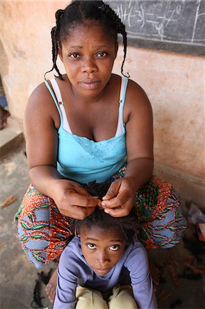 Hairdresser at home, Lome, Togo, West Africa, Africa Stock Photo - Rights-Managed, Code: 841-06032444