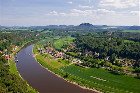 View over the River Elbe, Saxon Switzerland, Saxony, Germany, Europe Stock Photo - Rights-Managed, Code: 841-06032512