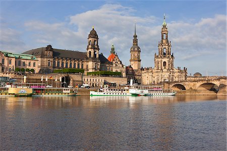 dresden - Cruise ships on the River Elbe, Dresden, Saxony, Germany, Europe Stock Photo - Rights-Managed, Code: 841-06032531
