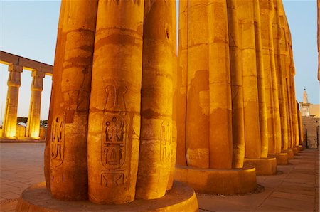 simsearch:841-06033889,k - Colonnades, pillars of stone, Temple of Luxor, Thebes, UNESCO World Heritage Site, Egypt, North Africa, Africa Stock Photo - Rights-Managed, Code: 841-06032860