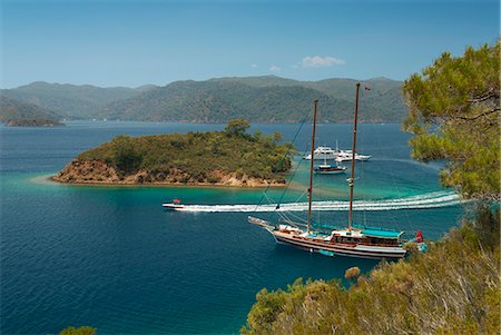 fethiye - Gulet cruise, Fethiye Korfezi, Fethiye, Aegean, Anatolia, Turkey, Asia Minor, Eurasia Stock Photo - Rights-Managed, Code: 841-06033366