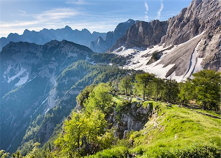 Vue depuis le sommet du Sleme, Alpes juliennes, Gorenjska, Slovénie, Europe Photographie de stock - Rights-Managed, Code: 841-06033837