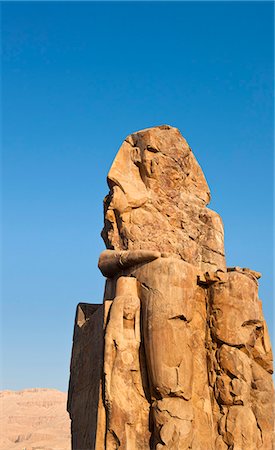 simsearch:841-06033889,k - One of the Colossi of Memnon with the Theban hills behind, Thebes, UNESCO World Heritage Site, Egypt, North Africa, Africa Stock Photo - Rights-Managed, Code: 841-06033889