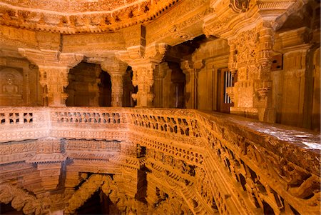 Interior of Jain Temple, Jaisalmer, Rajasthan, India, Asia Stock Photo - Rights-Managed, Code: 841-06033955