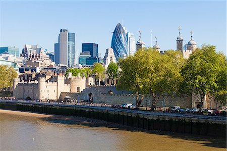 City of London financial district buildings and the Tower of London, London, England, United Kingdom, Europe Stock Photo - Rights-Managed, Code: 841-06344050