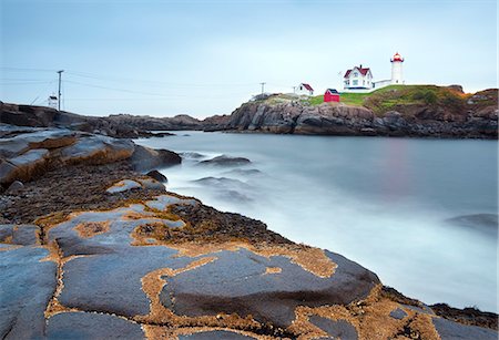 Cape Neddick (The Nubble) Lighthouse, Cape Neddick, Maine, New England, United States of America, North America Stock Photo - Rights-Managed, Code: 841-06344261