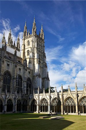 simsearch:841-03868215,k - Northwest Tower of Canterbury Cathedral from the Great Cloisters, UNESCO World Heritage Site, Canterbury, Kent, England, United Kingdom, Europe Stock Photo - Rights-Managed, Code: 841-06344333