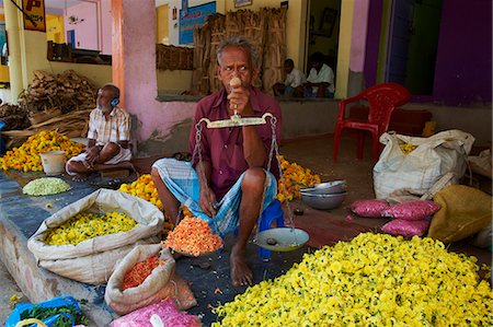 Flower market, Madurai, Tamil Nadu, India, Asia Stock Photo - Rights-Managed, Code: 841-06344638