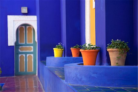 Majorelle Gardens, Marrakesh, Morocco, North Africa, Africa Stock Photo - Rights-Managed, Code: 841-06344797