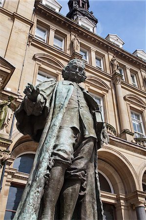 John Harrison statue in City Square, Leeds, West Yorkshire, Yorkshire, England, United Kingdom, Europe Stock Photo - Rights-Managed, Code: 841-06345104
