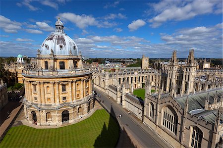 english library - View over Radcliffe Camera and All Souls College, Oxford, Oxfordshire, England Stock Photo - Rights-Managed, Code: 841-06345162