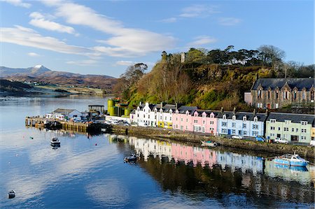 skye scotland - Looking down at the harbour of Portree, Isle of Skye, Inner Hebrides, Scotland Stock Photo - Rights-Managed, Code: 841-06345313