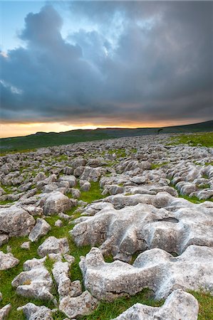 Twistleton Scar Limestone Pavement, Ingleton, Yorkshire Dales, Yorkshire, England, United Kingdom, Europe Stock Photo - Rights-Managed, Code: 841-06345329