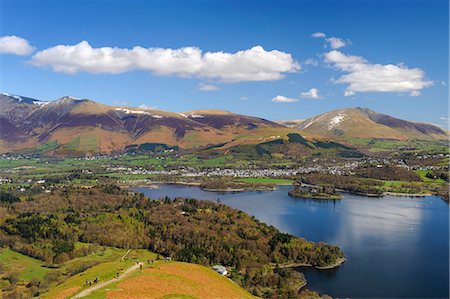 simsearch:841-07590500,k - Keswick and Skiddaw viewed from The Catbells, Derwent Water, Lake District National Park, Cumbria, England Stock Photo - Rights-Managed, Code: 841-06345356