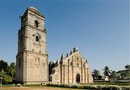 philippines - Paoay Church dating from 1710, classic example of earthquake Barocco with strong butresses, UNESCO World Heritage Site, Ilocos Norte, Philippines, Southeast Asia, Asia Stock Photo - Rights-Managed, Code: 841-06341355