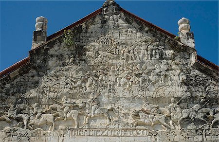 philippines - Church of San Joaquin, dating from 1869, by Fr T. Santaren, where reliefs commemorate the battle of Tetuan between the Spanish and Moors of Morocco, Philippines, Southeast Asia, Asia Stock Photo - Rights-Managed, Code: 841-06341351