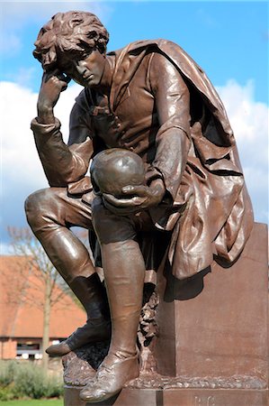 Hamlet statue, Gower Memorial, Stratford-upon-Avon, Warwickshire, England, United Kingdom, Europe Stock Photo - Rights-Managed, Code: 841-06341433