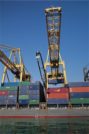 Container Port, Port of Barcelona, Barcelona, Catalonia, Spain, Europe Stock Photo - Rights-Managed, Code: 841-06341491