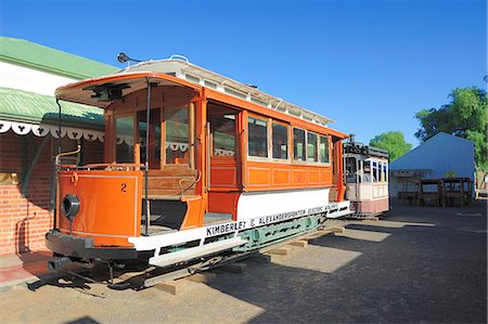 Old tram in Kimberley diamond town, Kimberley, South Africa, Africa Stock Photo - Rights-Managed, Code: 841-06341676