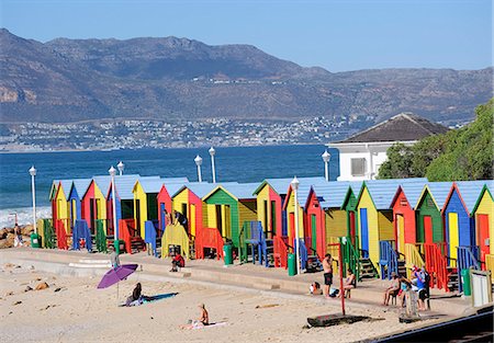 simsearch:841-02707258,k - Colourful beach huts, Kalkbay, Cape Province, South Africa, Africa Foto de stock - Con derechos protegidos, Código: 841-06341700