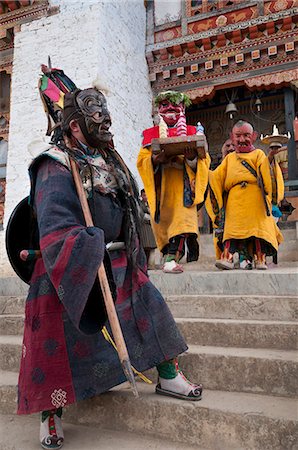 simsearch:841-05845843,k - Masked dancers at Buddhist monastery, Ura, Bhutan, Asia Stock Photo - Rights-Managed, Code: 841-06341748