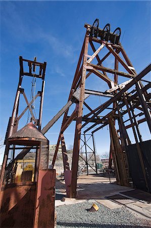 Remains of mine workings, Jerome, Arizona, United States of America, North America Stock Photo - Rights-Managed, Code: 841-06341973