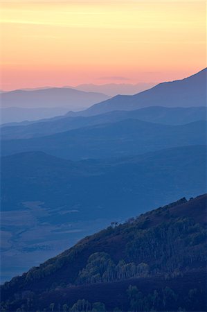 Mountain layers at sunset, Manti-La Sal National Forest, Utah, United States of America, North America Stock Photo - Rights-Managed, Code: 841-06342437