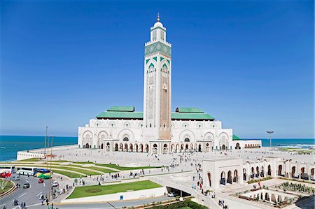 simsearch:841-06342689,k - Hassan II Mosque, the third largest mosque in the world, Casablanca, Morocco, North Africa, Africa Stock Photo - Rights-Managed, Code: 841-06343116