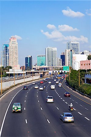 Modern road system leading to the Commercial Centre, Tel Aviv, Israel, Middle East Stock Photo - Rights-Managed, Code: 841-06343210