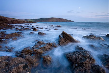 simsearch:841-06034119,k - Incoming tide swirls around the rocky shores of Wembury Bay in South Devon, England, United Kingdom, Europe Stock Photo - Rights-Managed, Code: 841-06343399