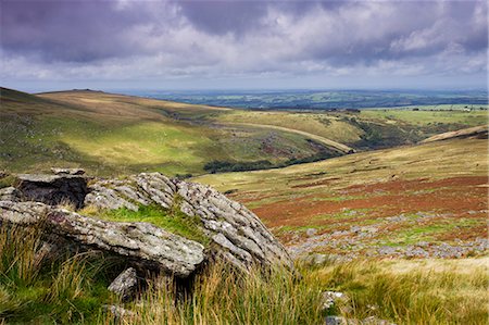 simsearch:841-06343474,k - Homerton Hill in Northwest Dartmoor, viewed from Black Tor, Devon, England, United Kingdom, Europe Stock Photo - Rights-Managed, Code: 841-06343400