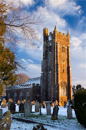 simsearch:841-06343474,k - St. Mary's Church bathed in afternoon sunshine on a snowy winter afternoon, Morchard Bishop, Devon, England, United Kingdom, Europe Stock Photo - Rights-Managed, Code: 841-06343455