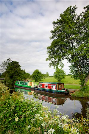 Narrowboats on the Monmouthshire and Brecon Canal near Llanfrynach, Brecon Beacons National Park, Powys, Wales, United Kingdom, Europe Stock Photo - Rights-Managed, Code: 841-06343493