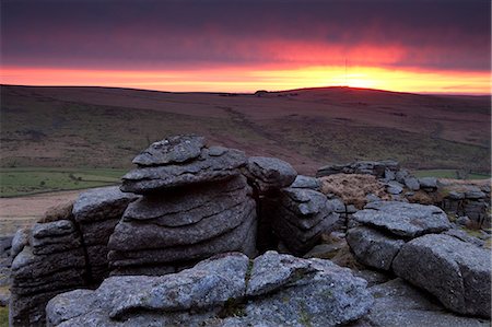 simsearch:841-07082971,k - Sunrise over Great Staple Tor, Dartmoor National Park, Devon, England, United Kingdom, Europe Stock Photo - Rights-Managed, Code: 841-06343614