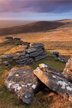 dartmoor national park - Looking towards Great Nodden and Sourton Tor from Arms Tor, Dartmoor National Park, Devon, England, United Kingdom, Europe Stock Photo - Rights-Managed, Code: 841-06343653