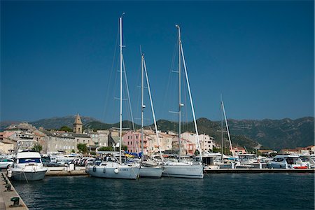 simsearch:841-06445552,k - Yachts in the harbour in St. Florent, Corsica, France, Mediterranean, Europe Stock Photo - Rights-Managed, Code: 841-06445587
