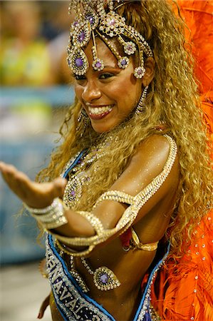 Carnival parade at the Sambodrome, Rio de Janeiro, Brazil, South America Stock Photo - Rights-Managed, Code: 841-06446326