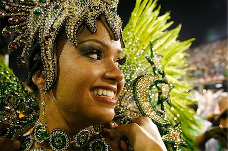 Carnival parade at the Sambodrome, Rio de Janeiro, Brazil, South America Foto de stock - Con derechos protegidos, Código: 841-06446332