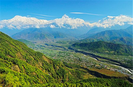 simsearch:841-06446529,k - Annapurna Himal and Machapuchare seen from Sarangkot, Gandaki Zone, Western Region, Nepal, Himalayas, Asia Stock Photo - Rights-Managed, Code: 841-06446551