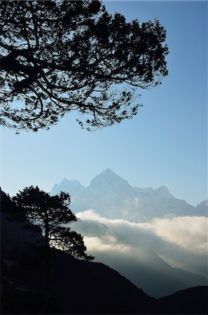 View of Chamunaparo Danda mountain range from Thame, from Sagarmatha National Park, UNESCO World Heritage Site, Solukhumbu District, Sagarmatha, Eastern Region (Purwanchal), Nepal, Himalayas, Asia Stock Photo - Rights-Managed, Code: 841-06446610