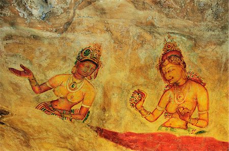 simsearch:841-06445420,k - Frescoes, Sigiriya (Lion Rock), UNESCO World Heritage Site, Sri Lanka, Asia Stock Photo - Rights-Managed, Code: 841-06446699