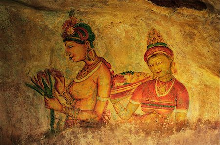 simsearch:841-06446692,k - Frescoes, Sigiriya (Lion Rock), UNESCO World Heritage Site, Sri Lanka, Asia Stock Photo - Rights-Managed, Code: 841-06446700