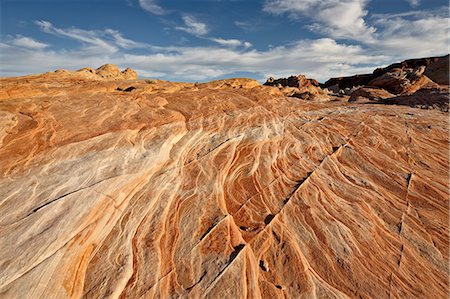 Sandstone layers under clouds, Valley of Fire State Park, Nevada, United States of America, North America Stock Photo - Rights-Managed, Code: 841-06446813