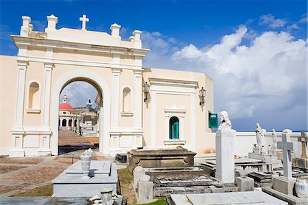 Santa Maria Magdalena Cemetery, Old City of San Juan, Puerto Rico Island, West Indies, Caribbean, United States of America, Central America Stock Photo - Rights-Managed, Code: 841-06447094