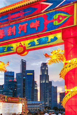 simsearch:841-06447202,k - City Financial skyline, River Hongbao decorations for Chinese New Year celebrations at Marina Bay, Singapore, Southeast Asia, Asia Stock Photo - Rights-Managed, Code: 841-06447233