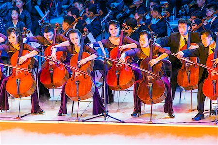 Pyongyang Indoor Stadium performance, Pyongyang, Democratic People's Republic of Korea (DPRK), North Korea, Asia Stock Photo - Rights-Managed, Code: 841-06447279