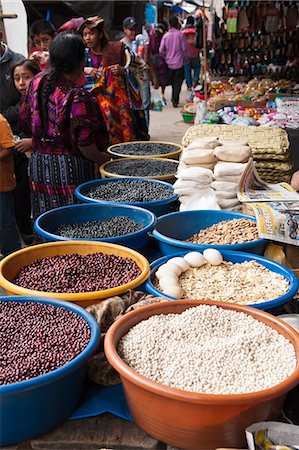 Beans for sale, Chichicastenango, Guatemala, Central America Stock Photo - Rights-Managed, Code: 841-06447333
