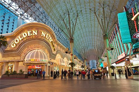 Golden Nugget Casino and  Fremont Street Experience, Las Vegas, Nevada, United States of America, North America Stock Photo - Rights-Managed, Code: 841-06447386